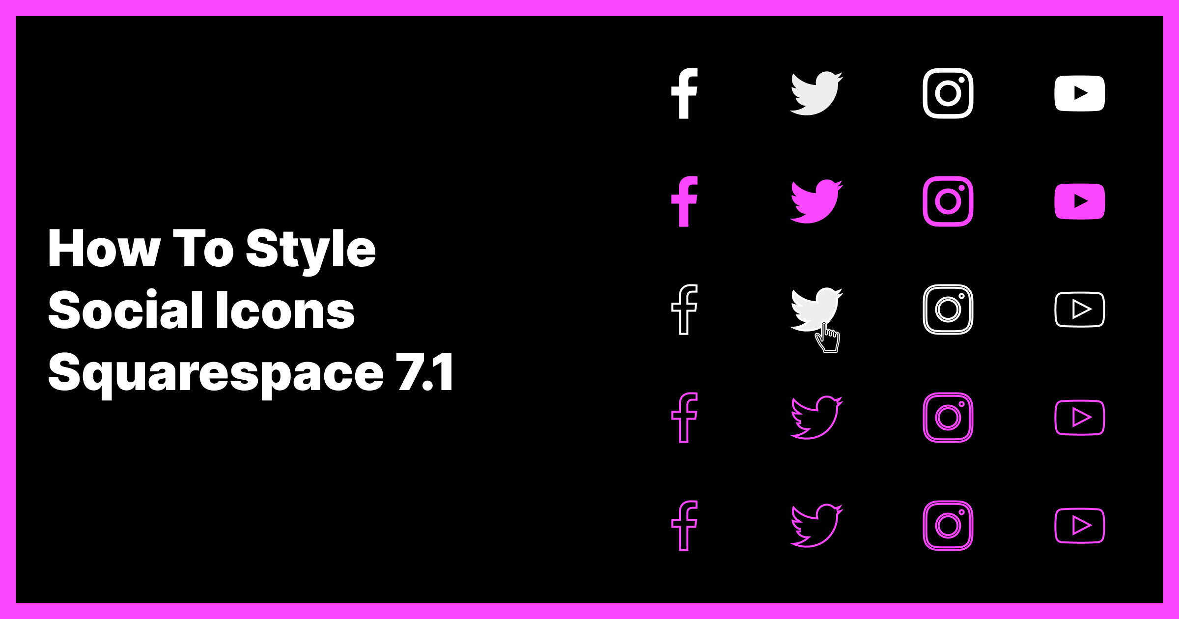 centering social media icons flat iron template square space